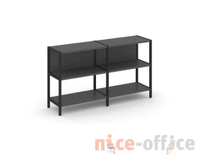 Двухсекционный стеллаж двухярусный 1590х400х879 Шелф Систем / Shelf System images