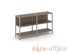 Двухсекционный стеллаж двухярусный 1590х400х879 Шелф Систем / Shelf System images