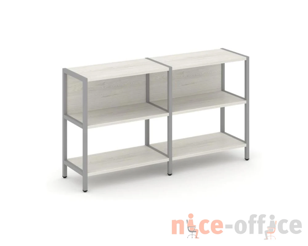 Двухсекционный стеллаж двухярусный 1590х400х879 Шелф Систем / Shelf System