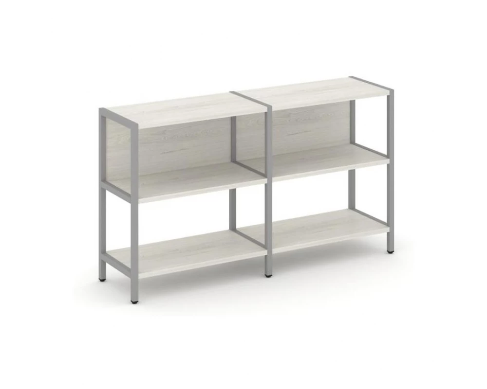 Двухсекционный стеллаж двухярусный 1590х400х879 Shelf System