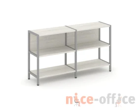 Двухсекционный стеллаж двухярусный 1590х400х879 Шелф Систем / Shelf System images