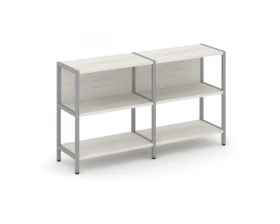 Двухсекционный стеллаж двухярусный 1590х400х879 Shelf System images