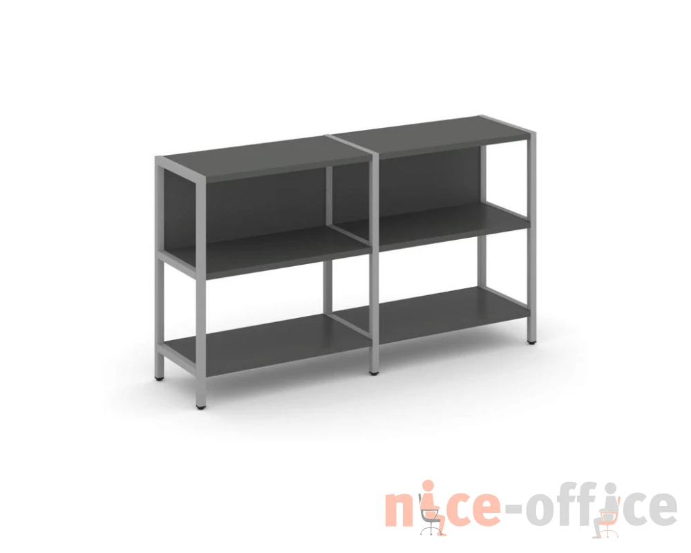 Двухсекционный стеллаж двухярусный 1590х400х879 Шелф Систем / Shelf System