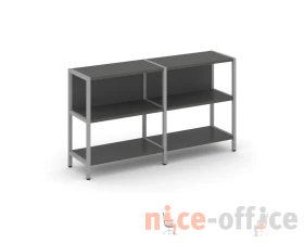 Двухсекционный стеллаж двухярусный 1590х400х879 Шелф Систем / Shelf System images