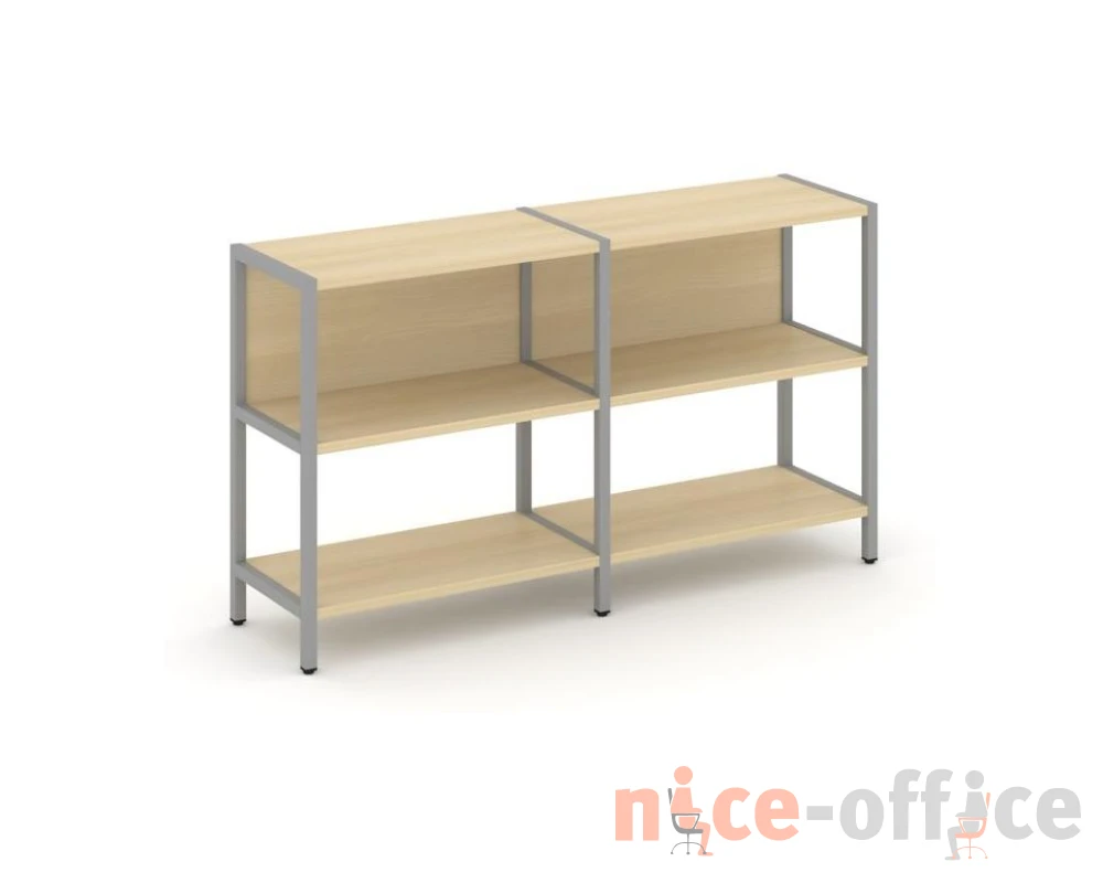 Двухсекционный стеллаж двухярусный 1590х400х879 Шелф Систем / Shelf System