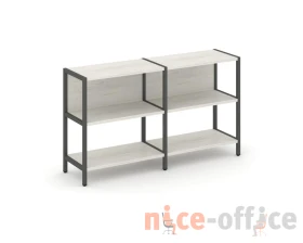 Двухсекционный стеллаж двухярусный 1590х400х879 Шелф Систем / Shelf System images