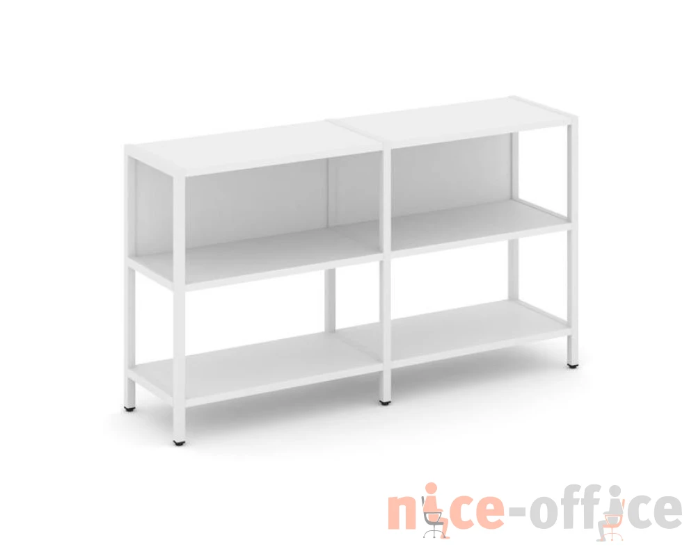 Двухсекционный стеллаж двухярусный 1590х400х879 Шелф Систем / Shelf System