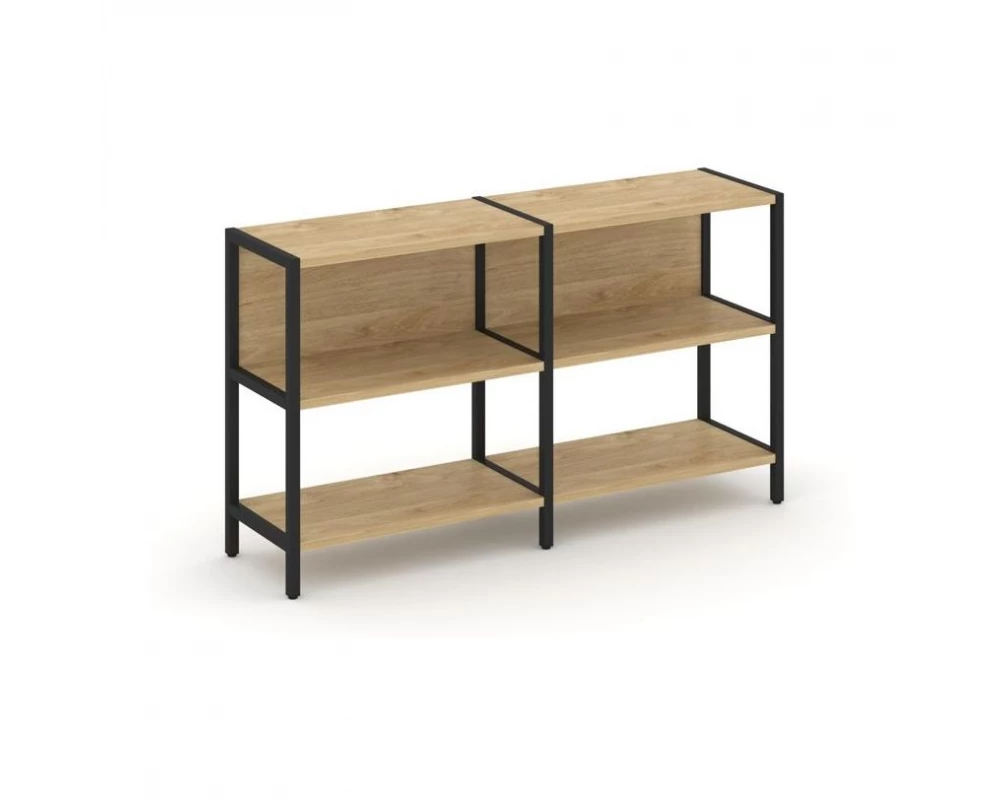 Двухсекционный стеллаж двухярусный 1590х400х879 Shelf System