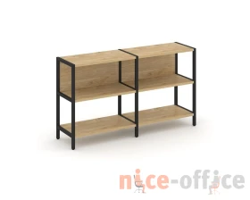Двухсекционный стеллаж двухярусный 1590х400х879 Шелф Систем / Shelf System images