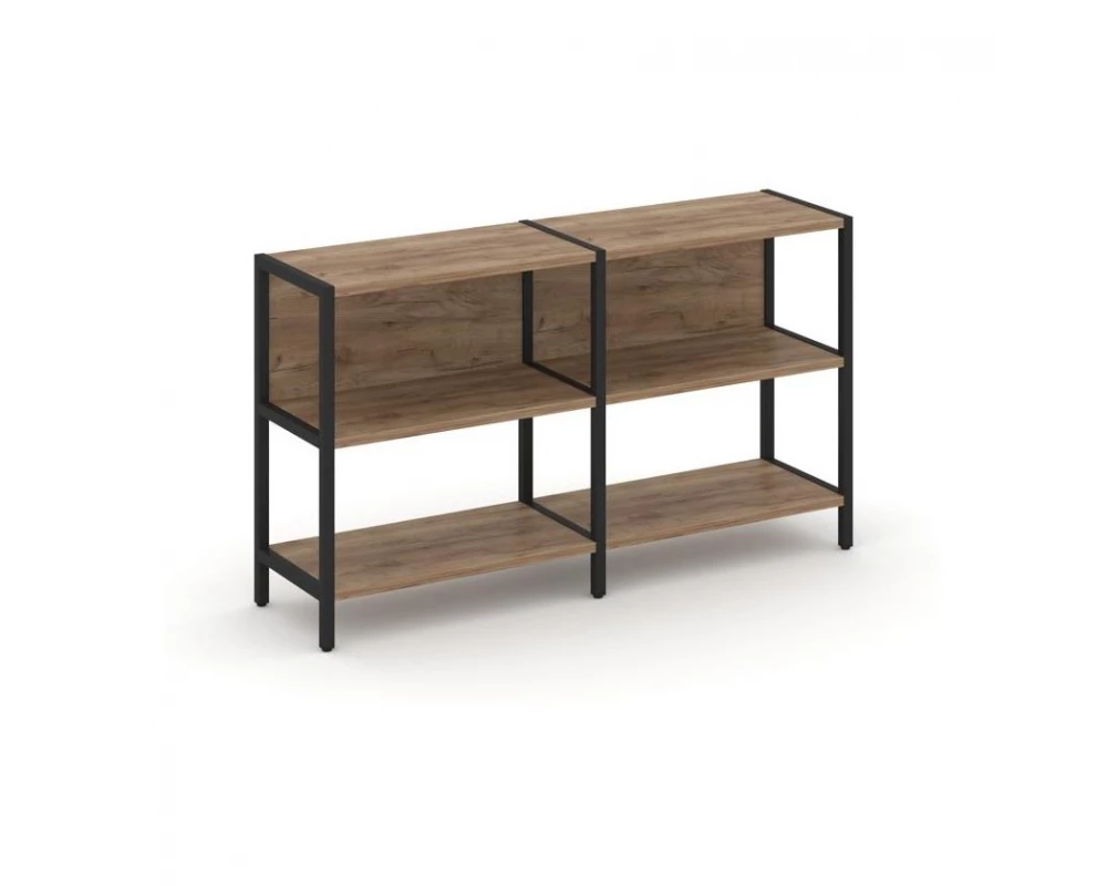 Двухсекционный стеллаж двухярусный 1590х400х879 Shelf System