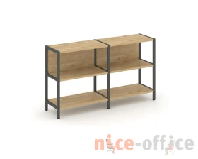 Двухсекционный стеллаж двухярусный 1590х400х879 Шелф Систем / Shelf System images