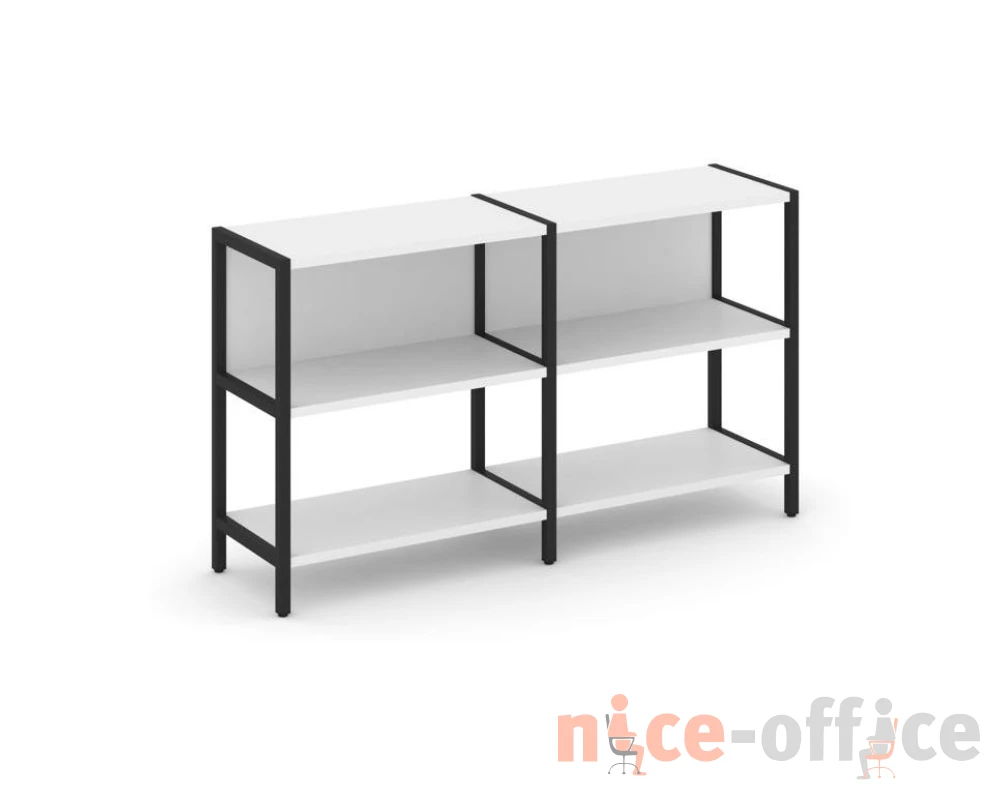 Двухсекционный стеллаж двухярусный 1590х400х879 Шелф Систем / Shelf System