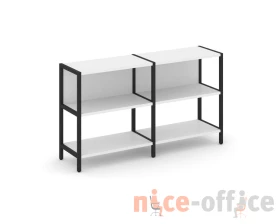 Двухсекционный стеллаж двухярусный 1590х400х879 Шелф Систем / Shelf System images