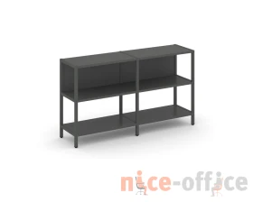Двухсекционный стеллаж двухярусный 1590х400х879 Шелф Систем / Shelf System images