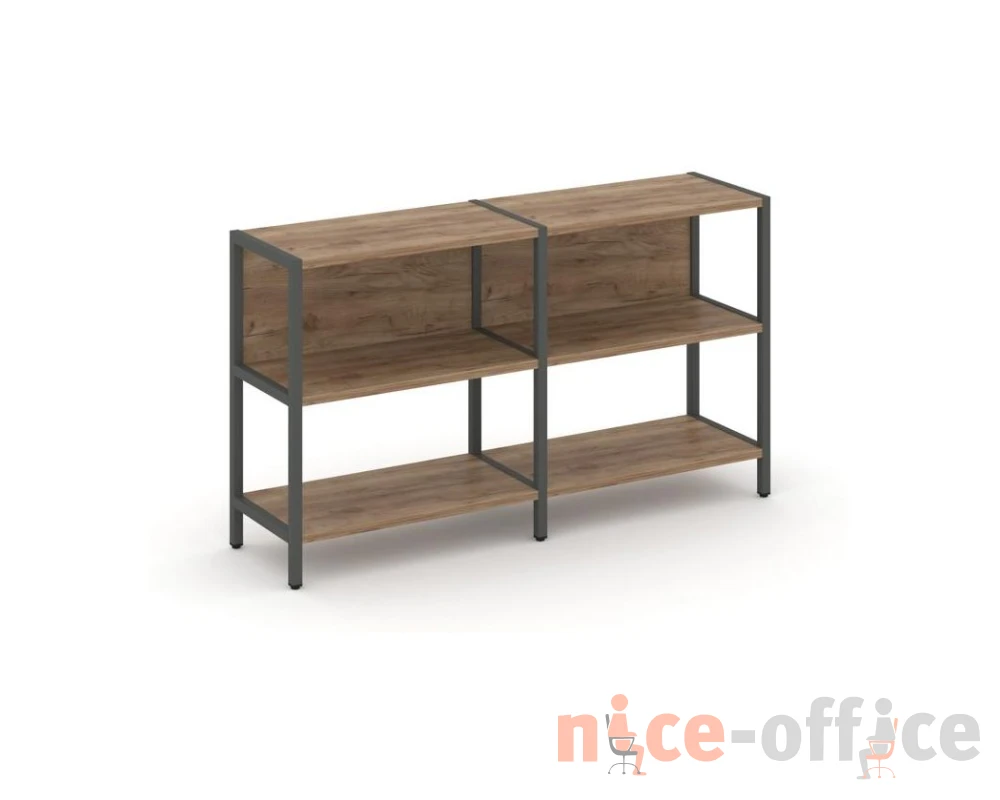 Двухсекционный стеллаж двухярусный 1590х400х879 Шелф Систем / Shelf System