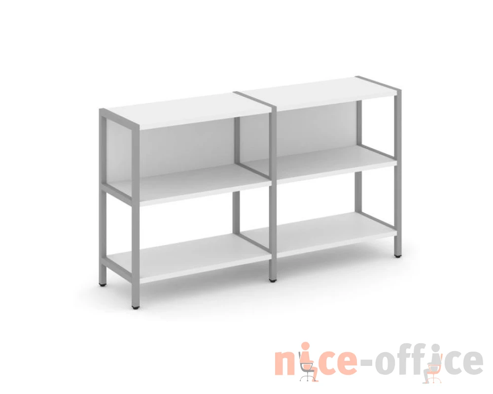 Двухсекционный стеллаж двухярусный 1590х400х879 Шелф Систем / Shelf System