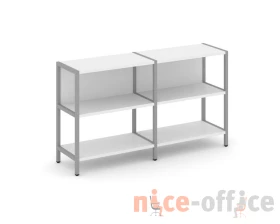 Двухсекционный стеллаж двухярусный 1590х400х879 Шелф Систем / Shelf System images