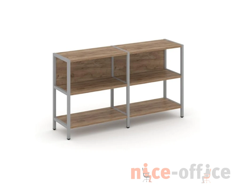 Двухсекционный стеллаж двухярусный 1590х400х879 Шелф Систем / Shelf System