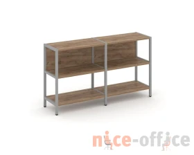 Двухсекционный стеллаж двухярусный 1590х400х879 Шелф Систем / Shelf System images