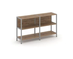 Двухсекционный стеллаж двухярусный 1590х400х879 Shelf System images