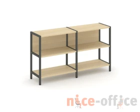 Двухсекционный стеллаж двухярусный 1590х400х879 Шелф Систем / Shelf System images