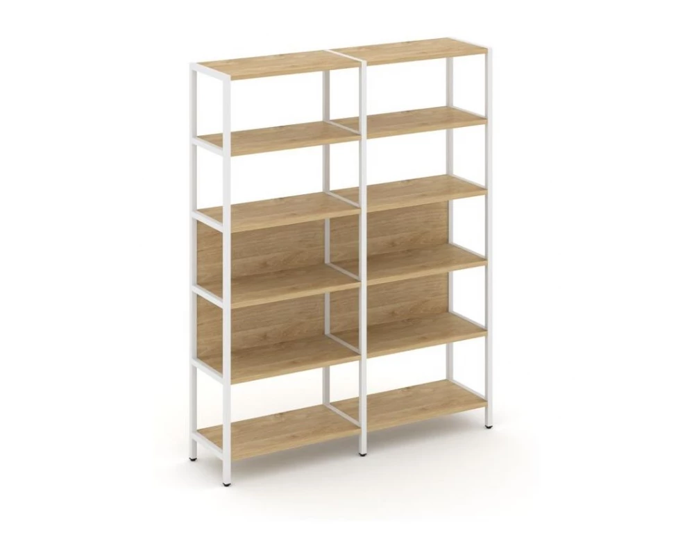 Двухсекционный стеллаж пятиярусный 1590х400х1980 Shelf System