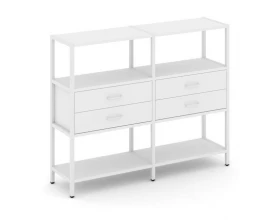 Двухсекционный стеллаж трехярусный с ящиками на одном ярусе 1590х400х1246 Shelf System images