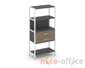 Односекционный стеллаж четырехярусный с ящиками 810х400х1613 Шелф Систем / Shelf System images