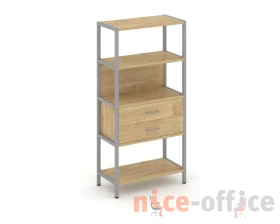 Односекционный стеллаж четырехярусный с ящиками 810х400х1613 Шелф Систем / Shelf System images