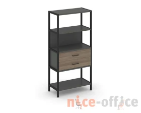 Односекционный стеллаж четырехярусный с ящиками 810х400х1613 Шелф Систем / Shelf System images