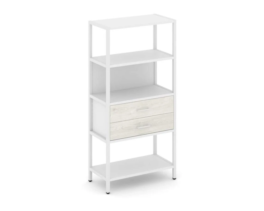 Односекционный стеллаж четырехярусный с ящиками 810х400х1613 Шелф Систем / Shelf System
