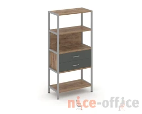 Односекционный стеллаж четырехярусный с ящиками 810х400х1613 Шелф Систем / Shelf System images
