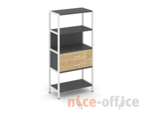 Односекционный стеллаж четырехярусный с ящиками 810х400х1613 Шелф Систем / Shelf System images