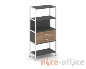 Односекционный стеллаж четырехярусный с ящиками 810х400х1613 Шелф Систем / Shelf System images