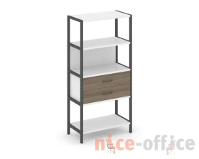 Односекционный стеллаж четырехярусный с ящиками 810х400х1613 Шелф Систем / Shelf System images