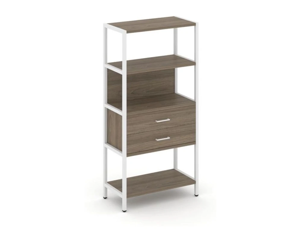 Односекционный стеллаж четырехярусный с ящиками 810х400х1613 Шелф Систем / Shelf System