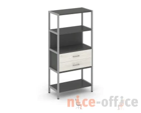 Односекционный стеллаж четырехярусный с ящиками 810х400х1613 Шелф Систем / Shelf System images