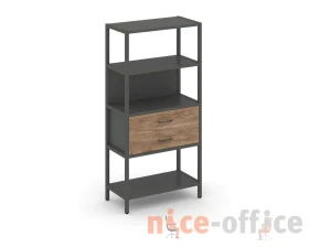 Односекционный стеллаж четырехярусный с ящиками 810х400х1613 Шелф Систем / Shelf System images