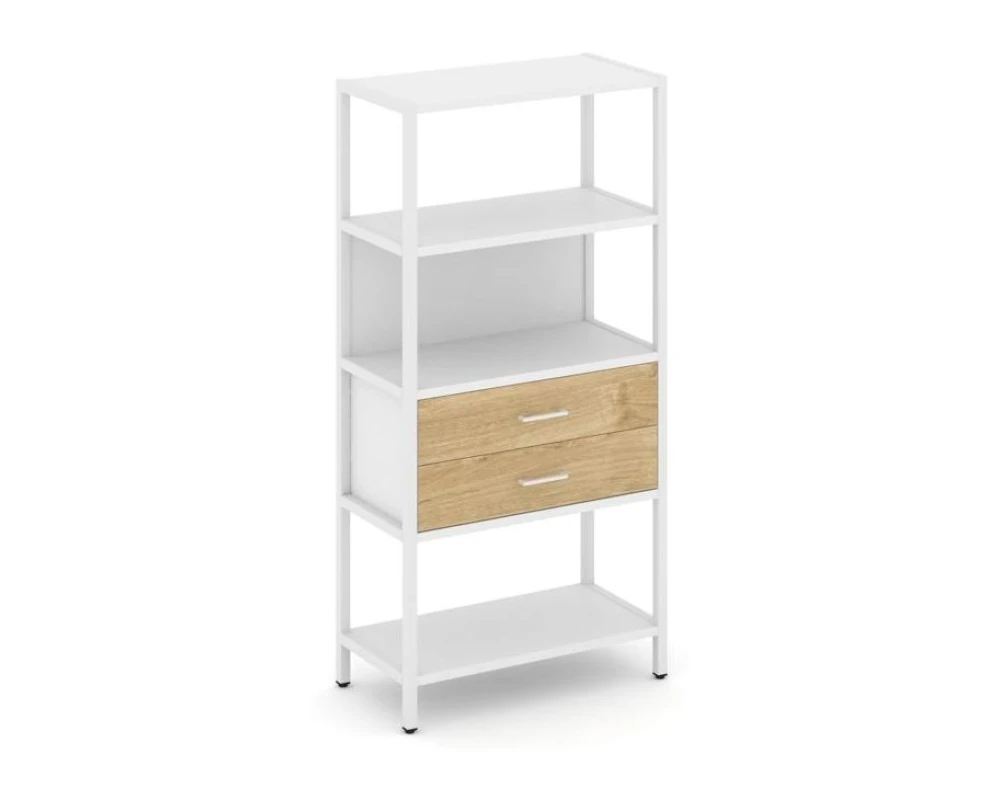 Односекционный стеллаж четырехярусный с ящиками 810х400х1613 Шелф Систем / Shelf System