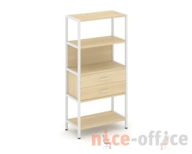 Односекционный стеллаж четырехярусный с ящиками 810х400х1613 Шелф Систем / Shelf System images