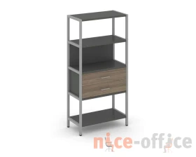 Односекционный стеллаж четырехярусный с ящиками 810х400х1613 Шелф Систем / Shelf System images