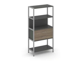 Односекционный стеллаж четырехярусный с ящиками 810х400х1613 Шелф Систем / Shelf System images