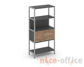 Односекционный стеллаж четырехярусный с ящиками 810х400х1613 Шелф Систем / Shelf System images