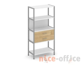 Односекционный стеллаж четырехярусный с ящиками 810х400х1613 Шелф Систем / Shelf System images