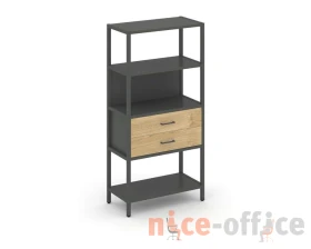Односекционный стеллаж четырехярусный с ящиками 810х400х1613 Шелф Систем / Shelf System images