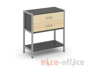 Односекционный стеллаж двухярусный с ящиками 810х400х879 Шелф Систем / Shelf System images