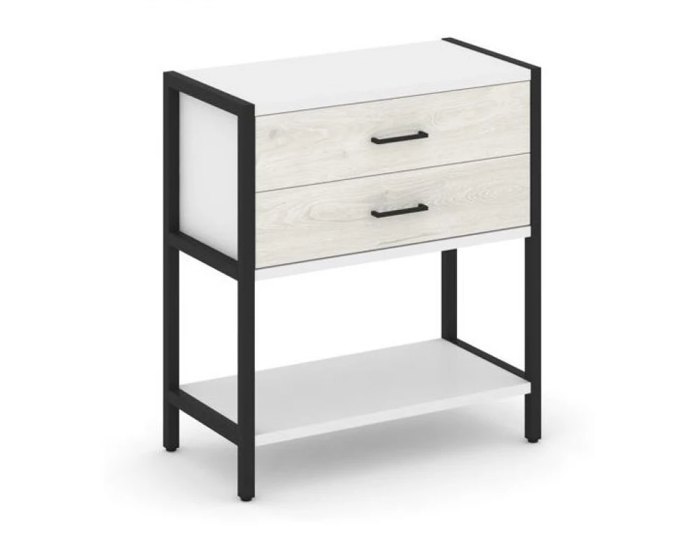 Односекционный стеллаж двухярусный с ящиками 810х400х879 Shelf System