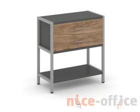 Односекционный стеллаж двухярусный с ящиками 810х400х879 Шелф Систем / Shelf System images