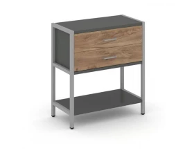 Односекционный стеллаж двухярусный с ящиками 810х400х879 Shelf System images