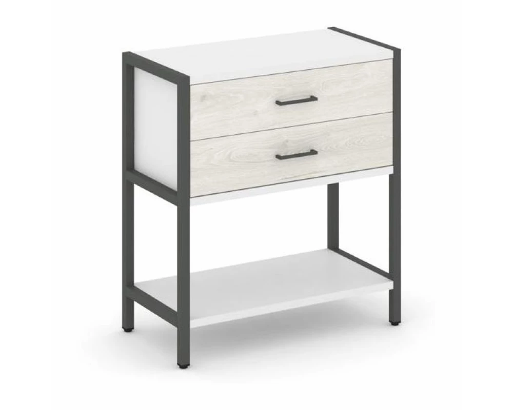 Односекционный стеллаж двухярусный с ящиками 810х400х879 Shelf System